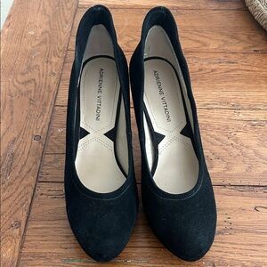 Adrienne Vittadini Black Suede Heels